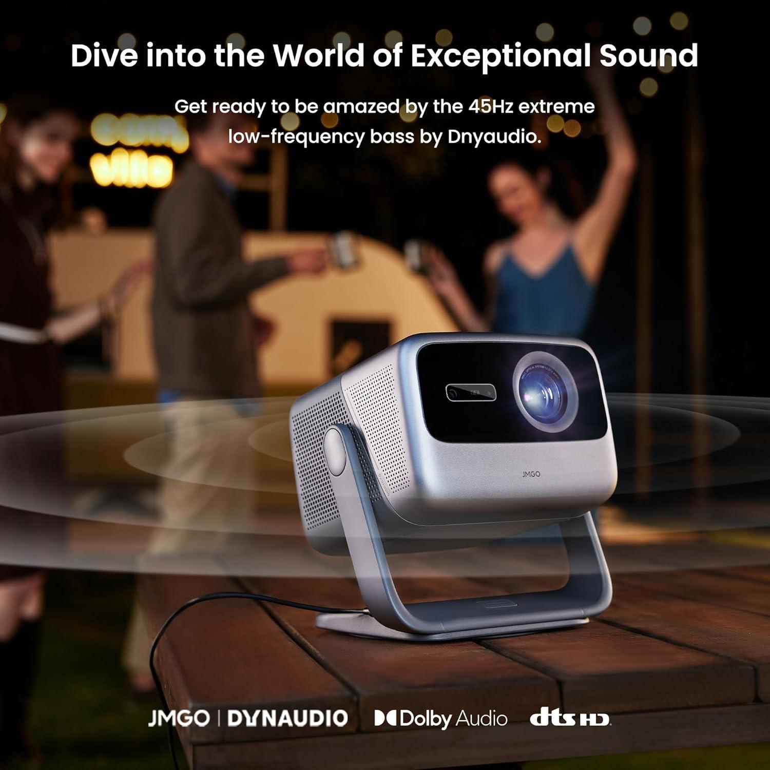 image:imageJMGO N1S Ultra 4K Triple Laser Projector with WiFi and Bluetooth 2800 ISO Lumens Google TV 360 Sensorless Picture Correction 300 HDR10 20W Dolby Digital Plus 3DActive Smart and PortableJMGO N1 Ultra