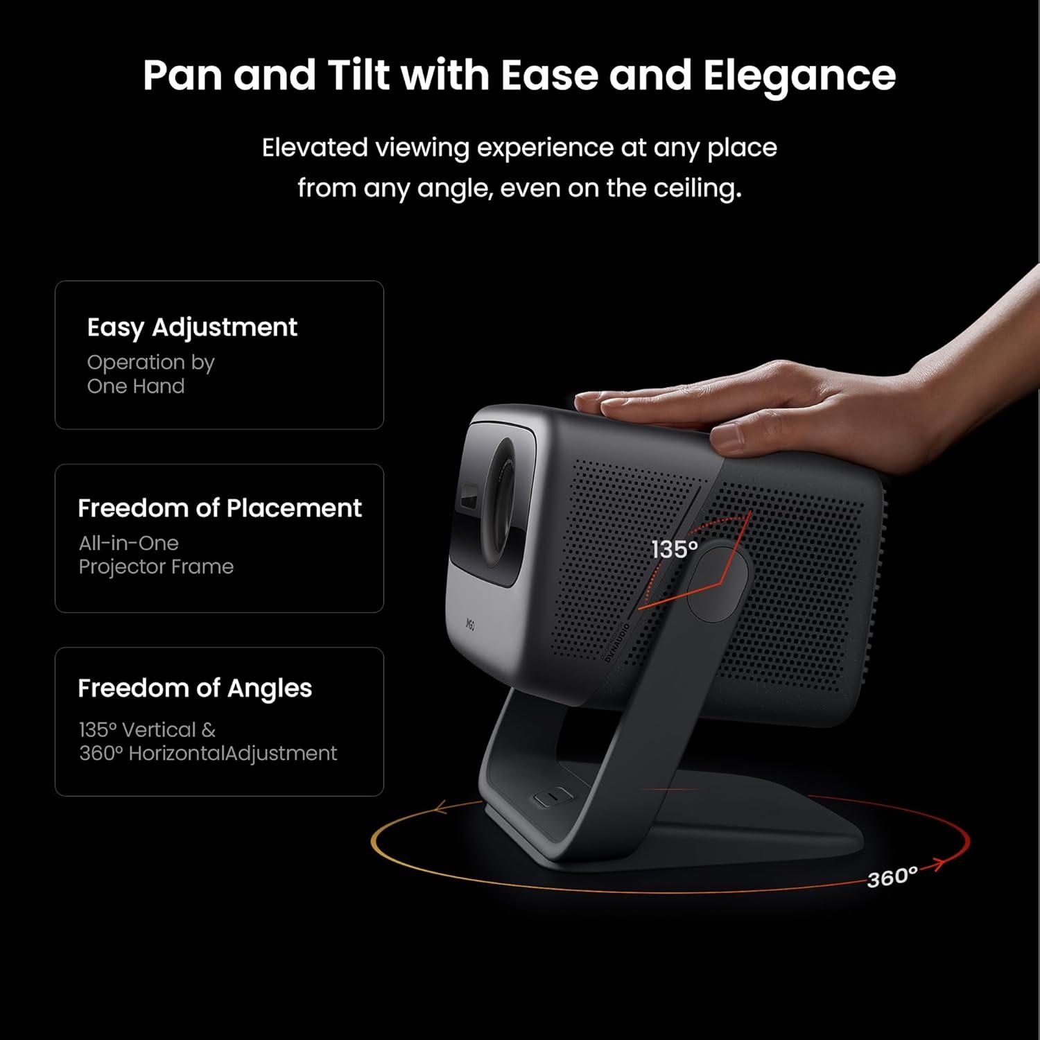 image:imageJMGO N1S Ultra 4K Triple Laser Projector with WiFi and Bluetooth 2800 ISO Lumens Google TV 360 Sensorless Picture Correction 300 HDR10 20W Dolby Digital Plus 3DActive Smart and PortableJMGO N1 Ultra