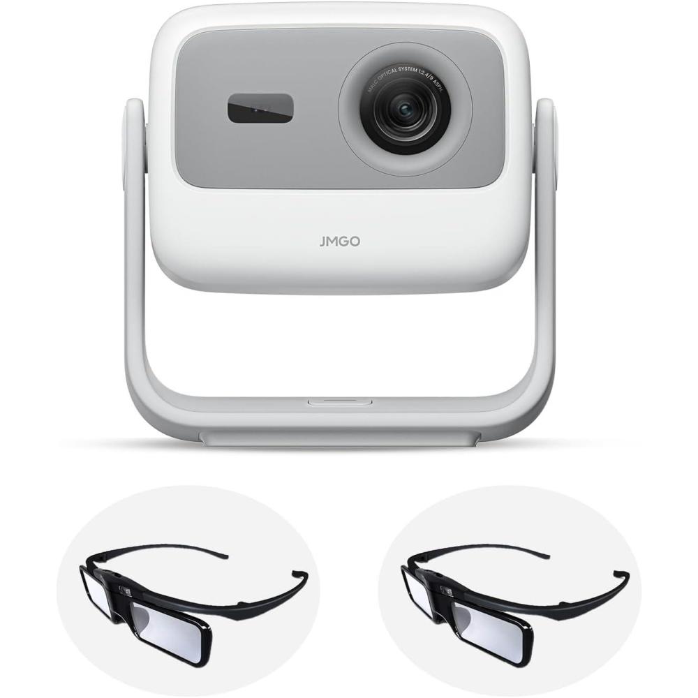 image:imageJMGO N1 Portable Projector 1080P FHD 4K Supported 150 MALC Triple Laser 3D Movie Projector for Home Theater Outdoor Gimbal Auto Image Correction 800 Lumens 2x5W Dynaudio Speakers Android TV 11