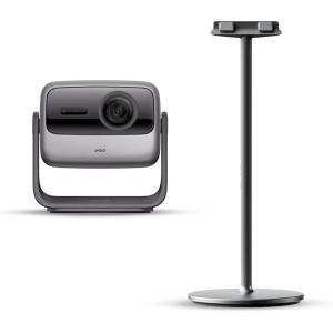 JMGO N1S Pro Triple Laser 4K Projector with Projector Floor Stand