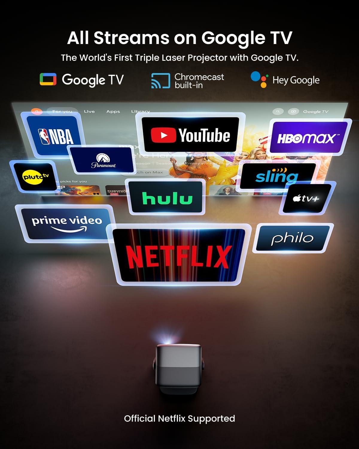image:imageJMGO N1S Ultra 4K Triple Laser Projector with Projector Floor Stand