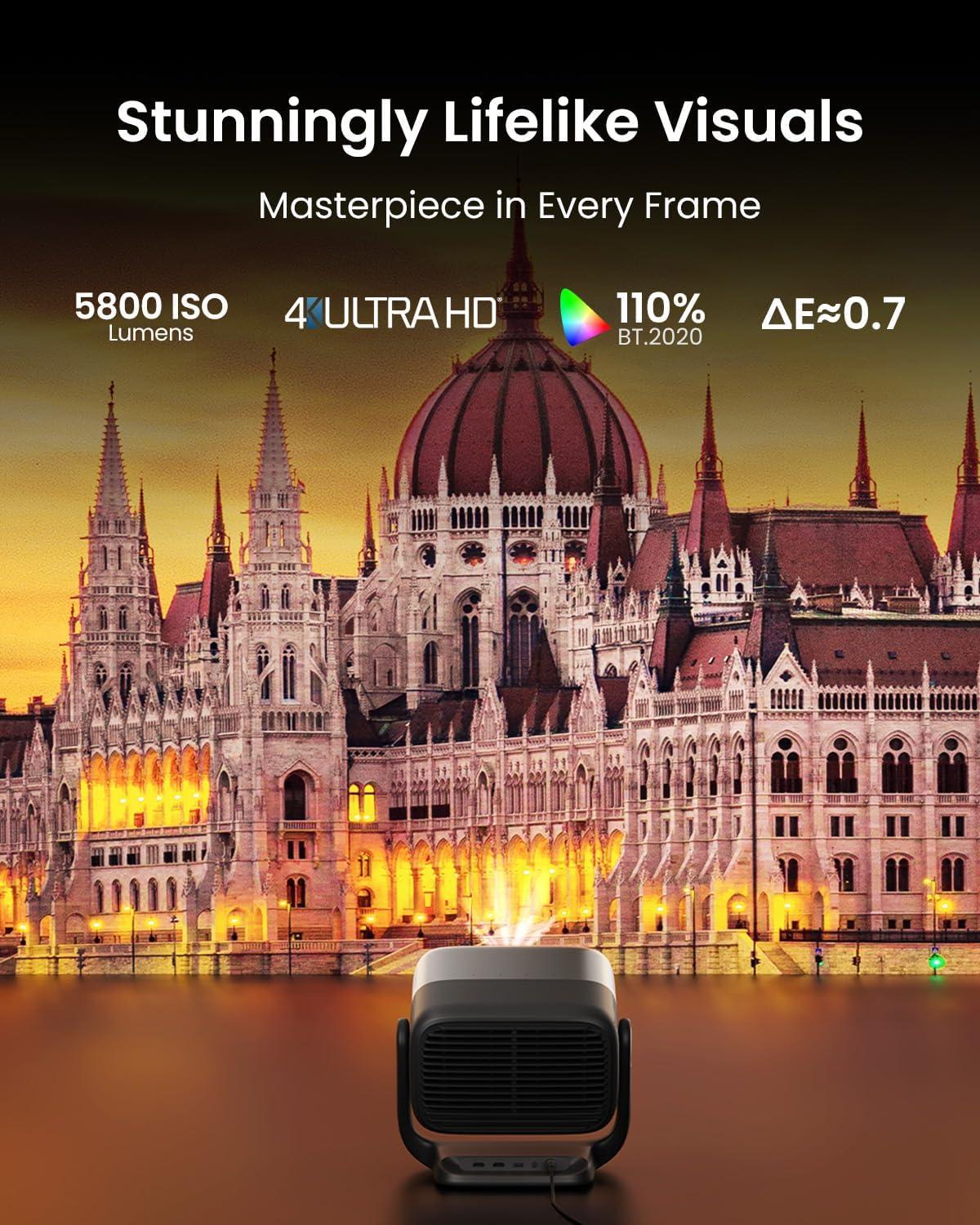 image:imageJMGO N3 Ultimate 4K Triple Laser Projector 5800 ISO Lumens 3in1 Lens Shift Optical Zoom AI Gimbal 200001 Contrast 1ms Low Latency VRR amp ALLM Dolby Vision Home Theater